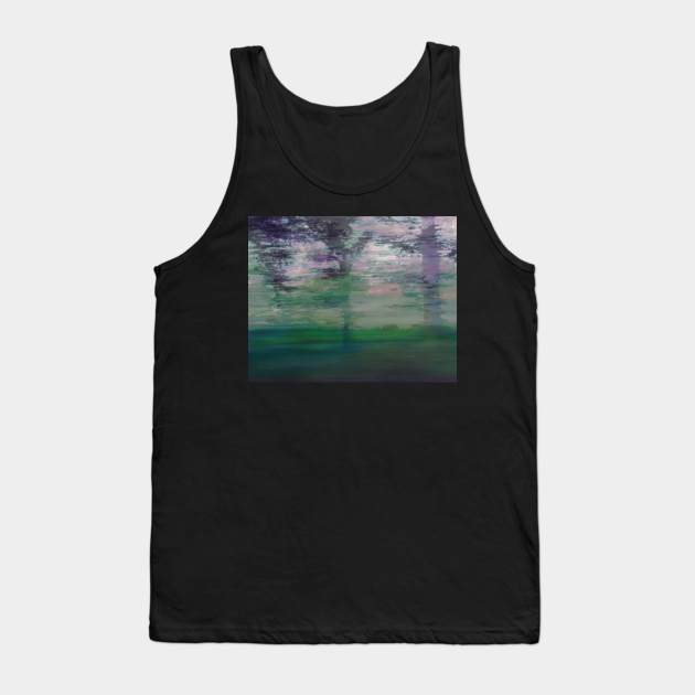 Speeding Right Past The Flowers Tank Top by Dan Teo